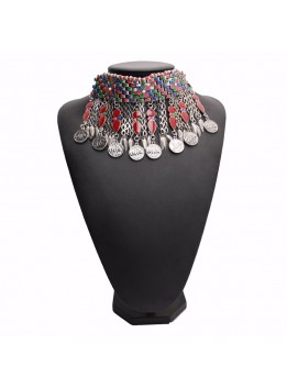 Bohemia Style Choker Necklaces Famous Brand Design Long Coin Pendants necklaces Maxi Jewelry Collares Bijoux For Women