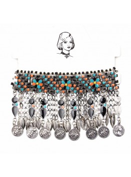Bohemia Style Choker Necklaces Famous Brand Design Long Coin Pendants necklaces Maxi Jewelry Collares Bijoux For Women