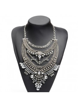 Hot Sale New Fashion Necklace Pendant Women 2016 High Quality Crystal Collier Femme Bib Statement Collar Vintage Choker Maxi