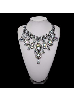 Gros Collier Femme 2016 Necklaces Pendants Flower Crystal Collares Mujer Sherlock Moda Accesorios Mujer Maxi Bijoux Choker