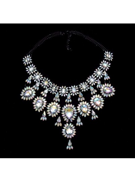 Gros Collier Femme 2016 Necklaces Pendants Flower Crystal Collares Mujer Sherlock Moda Accesorios Mujer Maxi Bijoux Choker