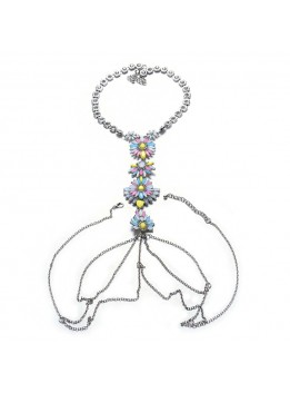 New Hot 2016 ZA Long Body Chain DIY Handmade Luxury Blue Red Gem Fashion Crystal Necklace Pendant Set Statement Summer Vacation