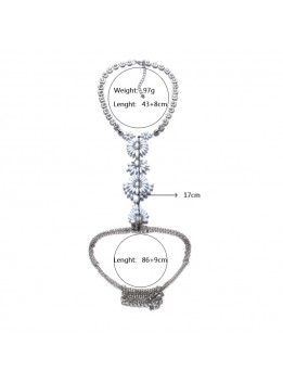New Hot 2016 ZA Long Body Chain DIY Handmade Luxury Blue Red Gem Fashion Crystal Necklace Pendant Set Statement Summer Vacation