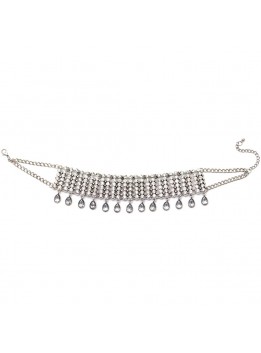 Hot Sale Collar Chokers Necklace & Pendant Fashion Full clear Crystal Collier Double Chain Wedding Charm Chocker Neck Wholesale