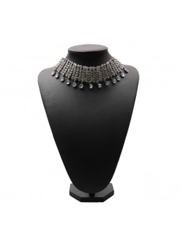 Hot Sale Collar Chokers Necklace & Pendant Fashion Full clear Crystal Collier Double Chain Wedding Charm Chocker Neck Wholesale