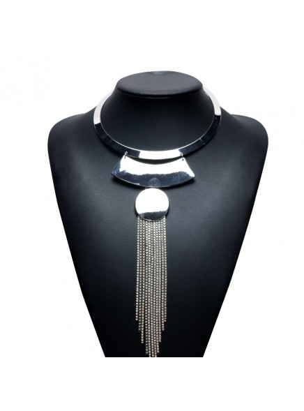 2016 Boho Waterfall Long Chain Tassel Necklace ZA Punk Torques Choker Women Exaggerated Accessory Statement Necklaces Pendants