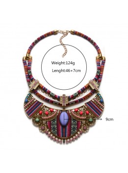 New Fashion Bohemian Necklace Pendants Women 2016 Gem Boho Jewelry Maxi Choker Rope Chain Collar Ethnic Collier Femme Accessory