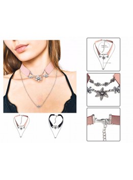 Black Velvet Choker 2016 Rhinestone Necklace Tatto Crystal Statement Collar for Women Fashion Leather Chain Gothic Neck Jewelry