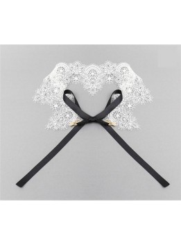 Wide White And Black Lace Choker Necklace Women Fashion Jewelry New All Match Gifts