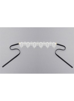 Wide White And Black Lace Choker Necklace Women Fashion Jewelry New All Match Gifts