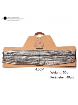 2017 Luxury Rhinestone choker Necklaces crystal Maxi Statement Necklace Multilayer Wedding chokers Collier Fashion jewelry