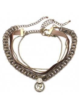 Vintage Maxi Necklaces & Pendants Z design Bohemian Gypsy Antique Coin Necklace for Women Statement Choker Collier Boho Jewelry