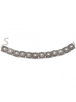 2016 statement jewelry for women Hot Boho Collar Choker Silver Necklace Fashion steampunk Vintage Ethnic style Bohemia neck