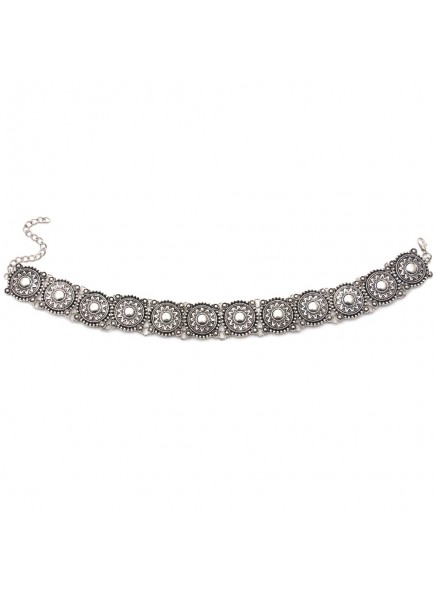 2016 statement jewelry for women Hot Boho Collar Choker Silver Necklace Fashion steampunk Vintage Ethnic style Bohemia neck