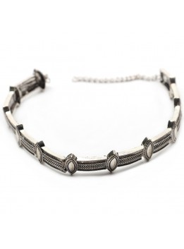 Hot Boho Collar Choker Silver Necklace statement jewelry for women Fashion Vintage Ethnic style Bohemia carving patterns neck