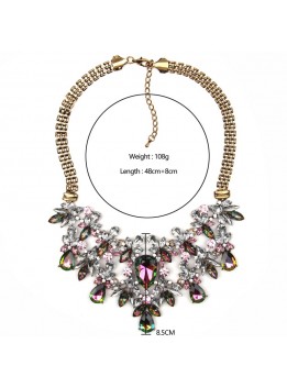 Wholesale 2016 Bohemian Tassels Drop Vintage Gold Choker Chain Neon Bib Statement Necklaces & Pendants Fashion Jewelry For Woman