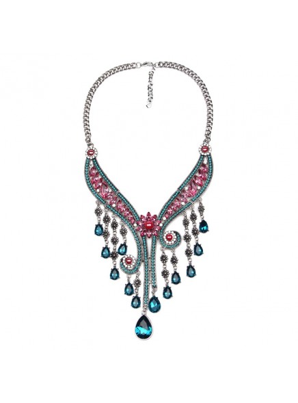 2016 New Design Retro Fashion Crystal Pendants Necklaces Statement Necklaces & Pendants Vintage Bohemian Turkish Jewelry