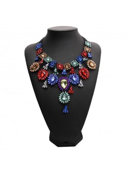 Vintage Jewelry Wholesale Maxi Necklace 2017 New Design Fashion Multicolor Statement necklaces & pendants for women 12 Colors