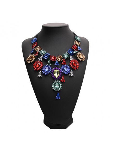 Vintage Jewelry Wholesale Maxi Necklace 2017 New Design Fashion Multicolor Statement necklaces & pendants for women 12 Colors