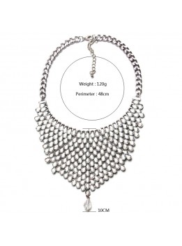 Trendy Statement Necklaces Pendants Full Crystal Bohemia Jewelry Ethnic Necklaces Women Accessories for Gift Party