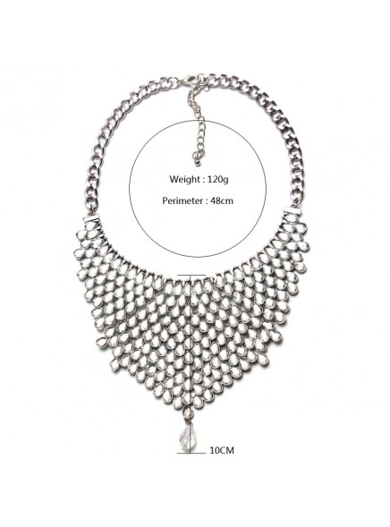 Trendy Statement Necklaces Pendants Full Crystal Bohemia Jewelry Ethnic Necklaces Women Accessories for Gift Party