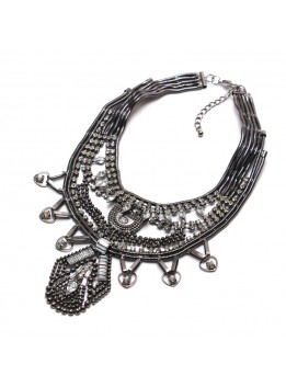 2017 Choker Necklace collier Clear Crystal Flower Luxury Maxi bib colar Fashion statement Necklaces for women Jewellry