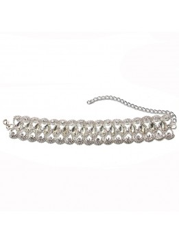 Big Rhinestone choker Crystal statement necklace Women Chockers Chunky Necklace Collier Wedding jewellery 3 Colors