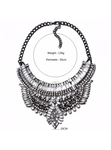 Big Necklace Women 2017 Statement Necklaces & Pendants Collier Femme Boho Fashion Choker Crystal Collar Accessories 5 colors