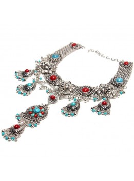 Latest Fashion choker Alloy Statement long Bohemian necklaces & pendants Vintage gypsy ethnic maxi Necklace Women fine Jewelry