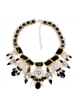2016 New Flower Necklaces & Pendants Crystal Statement Brand Necklace Chunky Choker Bib Collar Fine Jewelry Women Accessory