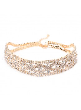 Big Luxury Rhinestone Choker Crystal Collar Women Wedding Flower Chocker 2017 Fashion woemen Jewelry Party Bridal Collier Femme