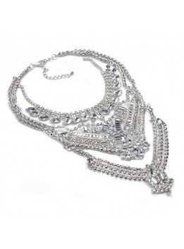 Fashion ZA Necklaces Pendants Women 2016 Chunky Collier Femme Collares Choker Jewelry Bib Boho Maxi Big Statement Silver Gold
