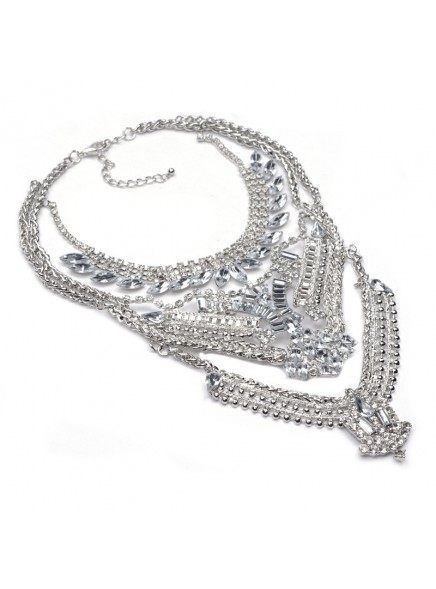 Fashion ZA Necklaces Pendants Women 2016 Chunky Collier Femme Collares Choker Jewelry Bib Boho Maxi Big Statement Silver Gold
