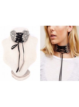 Fashion Necklace Pendant Women 2016Choker Jewelry Collare Crystal Collier Femme Punk Costume Big Vintage Chunky Coin Bohemian