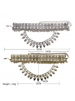 Fashion Jewelry for women Boho Vintage Metal Luxury Collar Choker Short Chain Necklaces & Pendants Maxi Statement Necklaces