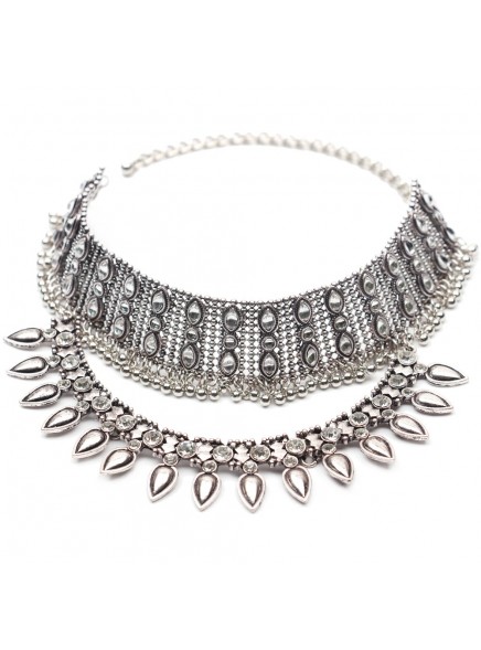 Fashion Jewelry for women Boho Vintage Metal Luxury Collar Choker Short Chain Necklaces & Pendants Maxi Statement Necklaces