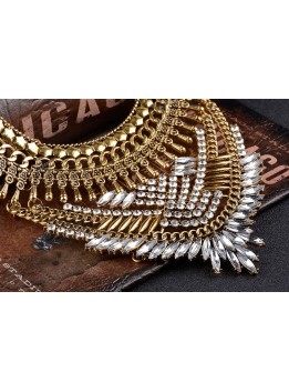 Collares ZA Necklaces & Pendants 2016 Jewelry Punk Crystal Choker Gold Necklace Silver Chain Collier Bijoux Femme Collane