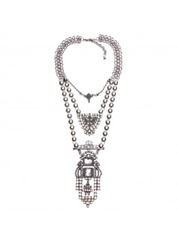 2016 Newest fashion Maxi Necklaces Women choker Big Crystal pendant Vintage Long chain Statement necklaces & pendants jewelry