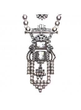 2016 Newest fashion Maxi Necklaces Women choker Big Crystal pendant Vintage Long chain Statement necklaces & pendants jewelry