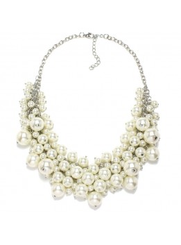 New Arrival fashion chunky luxury bubble simulated pearl pendant choker Necklace statement Necklace collar jewelry for women Rated 5.0 /5 based on 47 customer reviews  5.0 (47 votes)