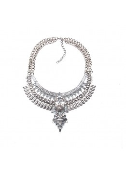 New Z Luxury fashion Crystal necklace Europe chunky Lucky Crystal tassel bib statement Necklaces & Pendants neckalces for women