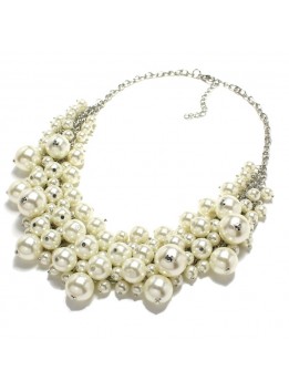 New Arrival fashion chunky luxury bubble simulated pearl pendant choker Necklace statement Necklace collar jewelry for women Rated 5.0 /5 based on 47 customer reviews  5.0 (47 votes)