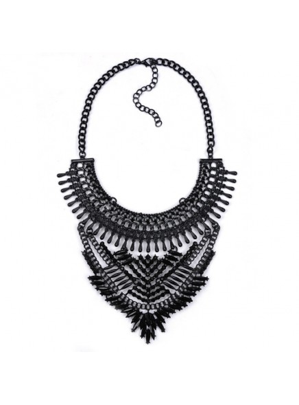 Collares ZA Necklaces & Pendants 2016 Jewelry Punk Crystal Choker Gold Necklace Silver Chain Collier Bijoux Femme Collane