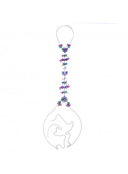 Fashion 2017Choker Collar Luxury Flower Body Long Silver Chain Fashion Crystal Rhinestone Necklace Pendant Set Statement Collier